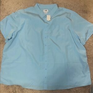 Harbor Bay Sky Blue Casual Button Down Shirt